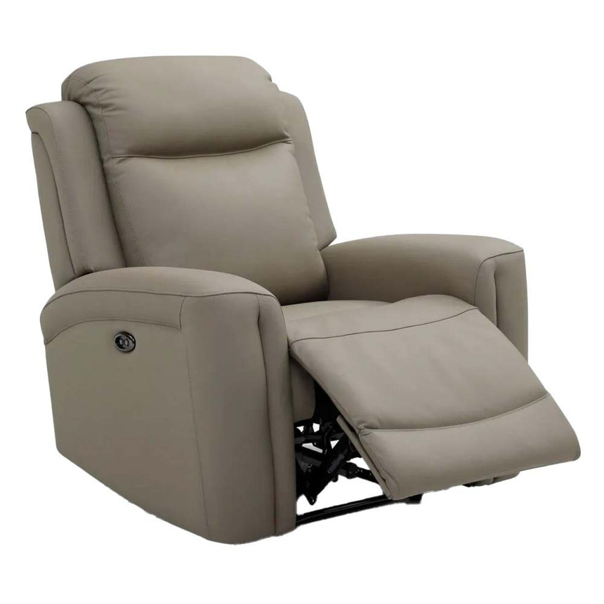 Henley Taupe Leather Electric Recliner Armchair-4