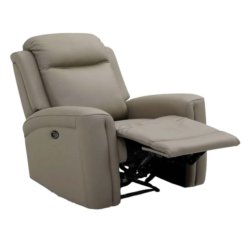 Henley Taupe Leather Electric Recliner Armchair-5