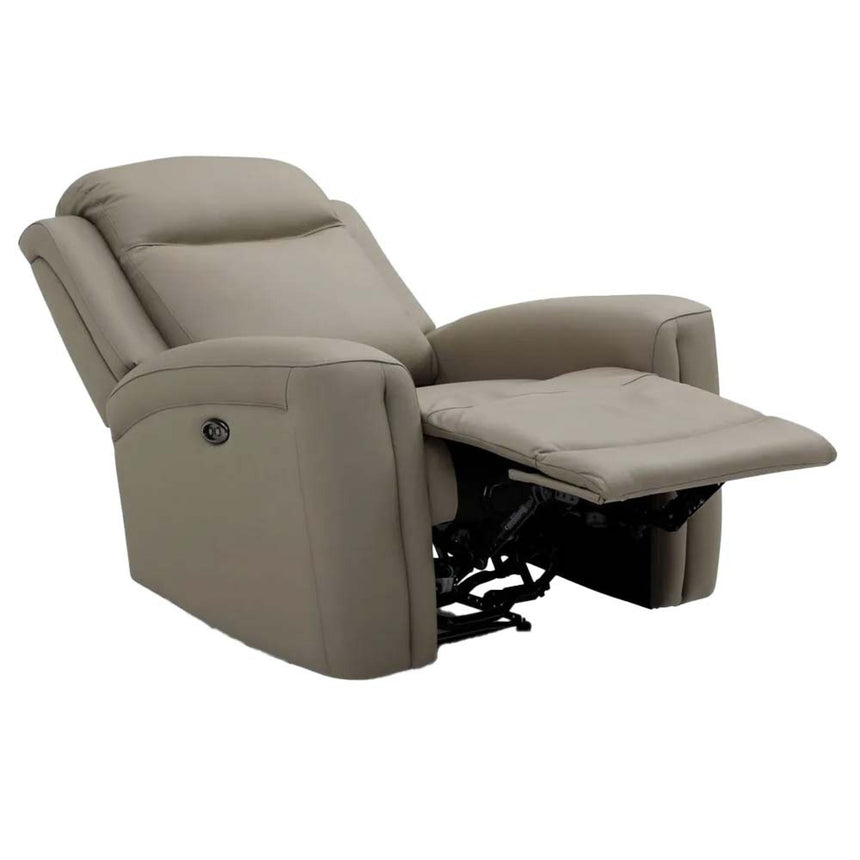 Henley Taupe Leather Electric Recliner Armchair-6