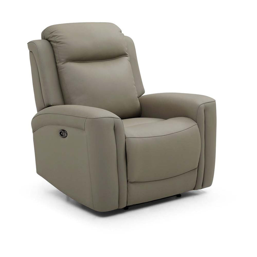 Henley Taupe Leather Electric Recliner Armchair-7