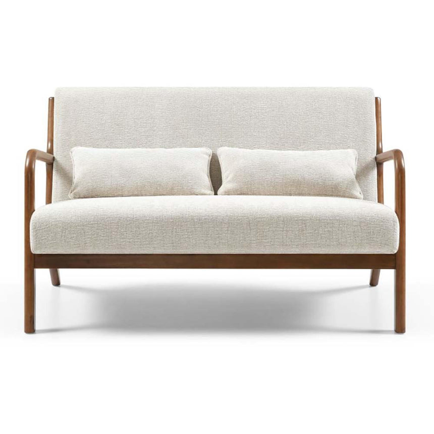 Inca Leto Natural Woven Chenille Fabric 2 Seater Sofa-2