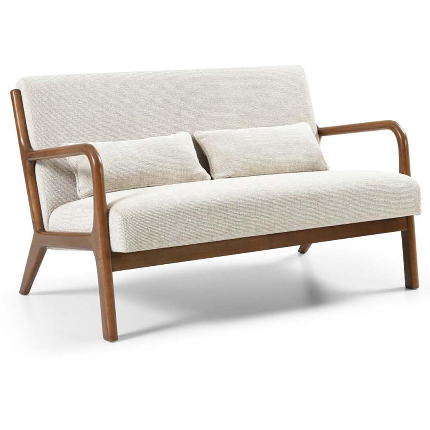 Inca Leto Natural Woven Chenille Fabric 2 Seater Sofa-3