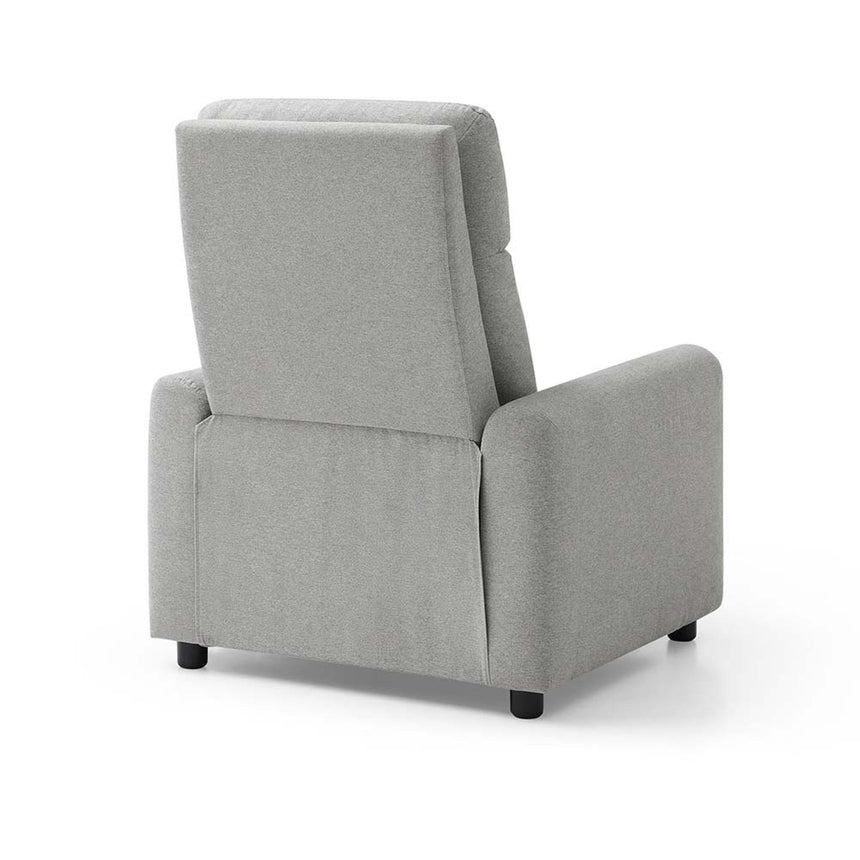 Toby Grey Fabric Push Back Recliner Armchair-8