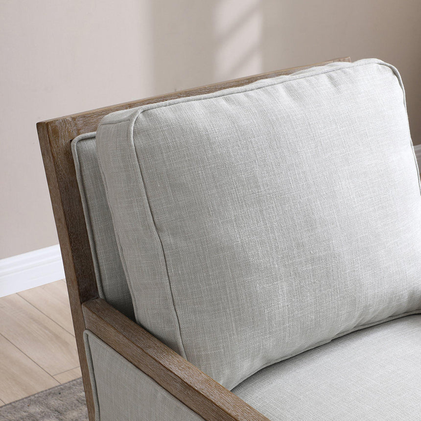 Beatrice Grey Fabric Armchair-6