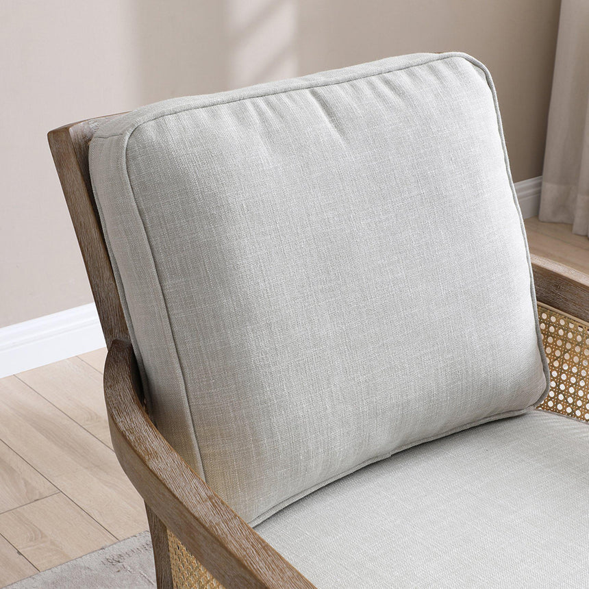 Cecilia Grey Fabric Armchair-6