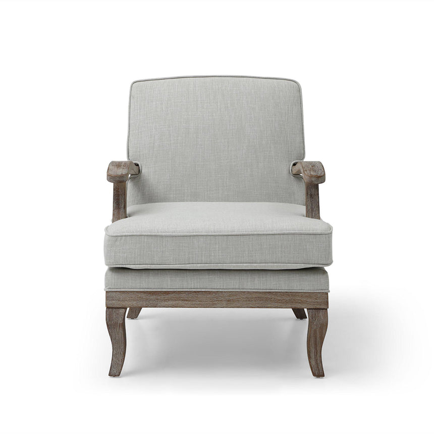 Colwell Antheia Textured Linen Grey Fabric Armchair-2