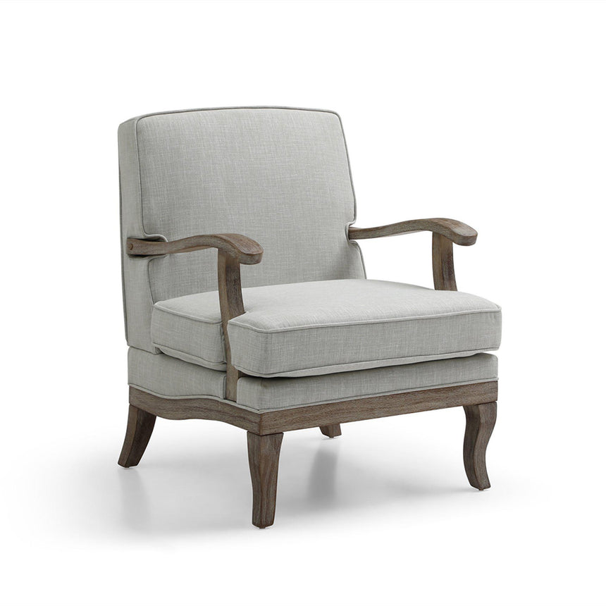 Colwell Antheia Textured Linen Grey Fabric Armchair-3