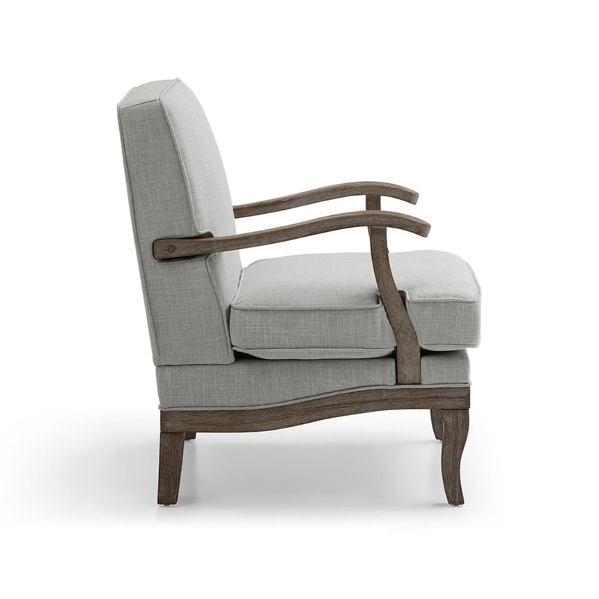 Colwell Antheia Textured Linen Grey Fabric Armchair-4