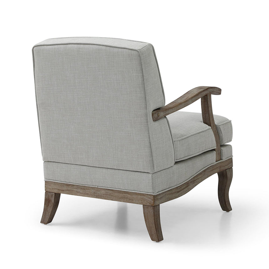 Colwell Antheia Textured Linen Grey Fabric Armchair-5