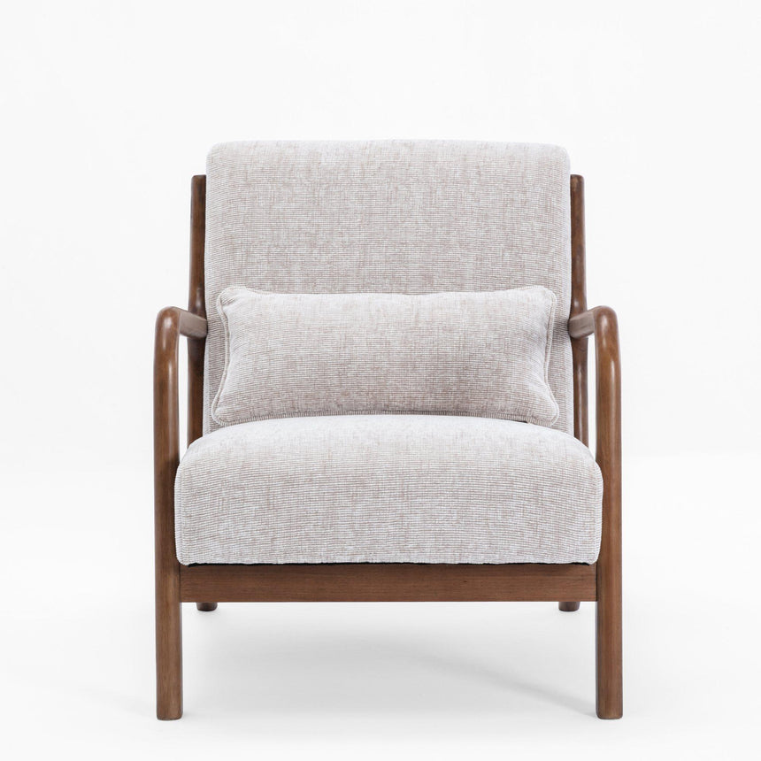 Inca Leto Natural Woven Chenille Fabric Armchair-2