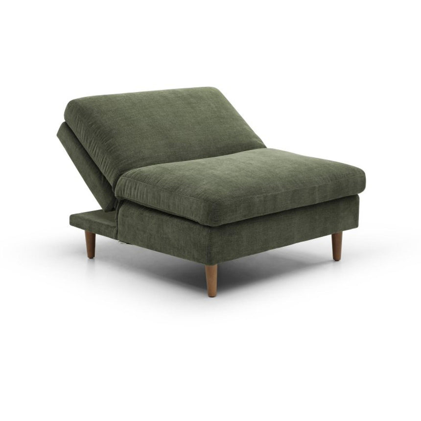 Scott Eryx Chenille Olive Green Fabric Click Clack Chair-4