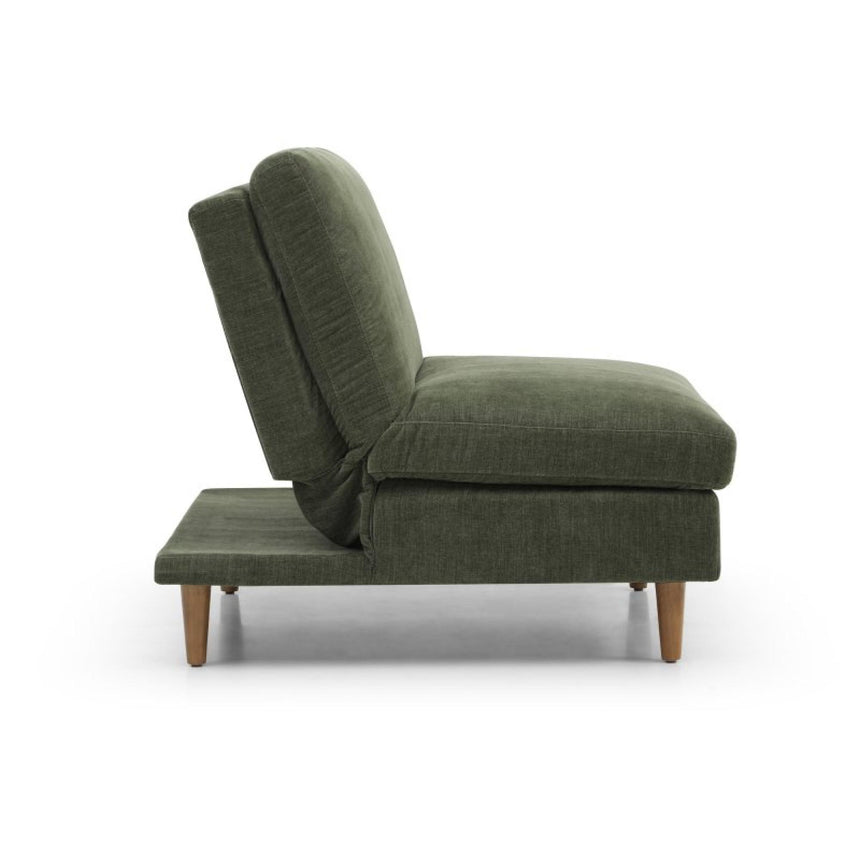 Scott Eryx Chenille Olive Green Fabric Click Clack Chair-5