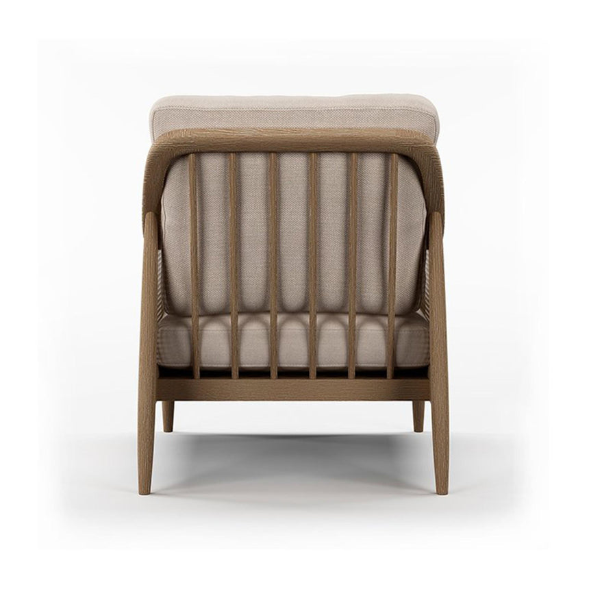 Winnie Natural Fabric and Rattan Armchair-5