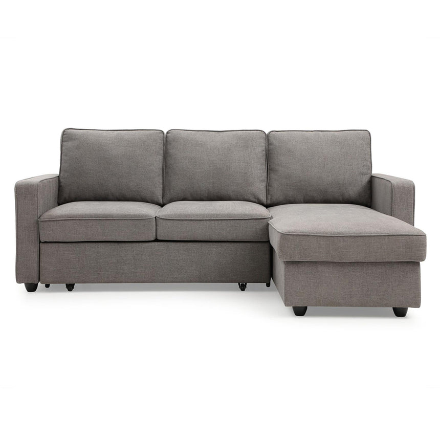 Myles Typhon Grey Weave Fabric Corner Sofa Bed-4