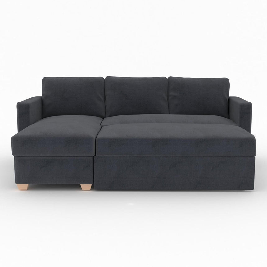Oscar Sunningdale Granite Fabric Corner Sofa Bed-2