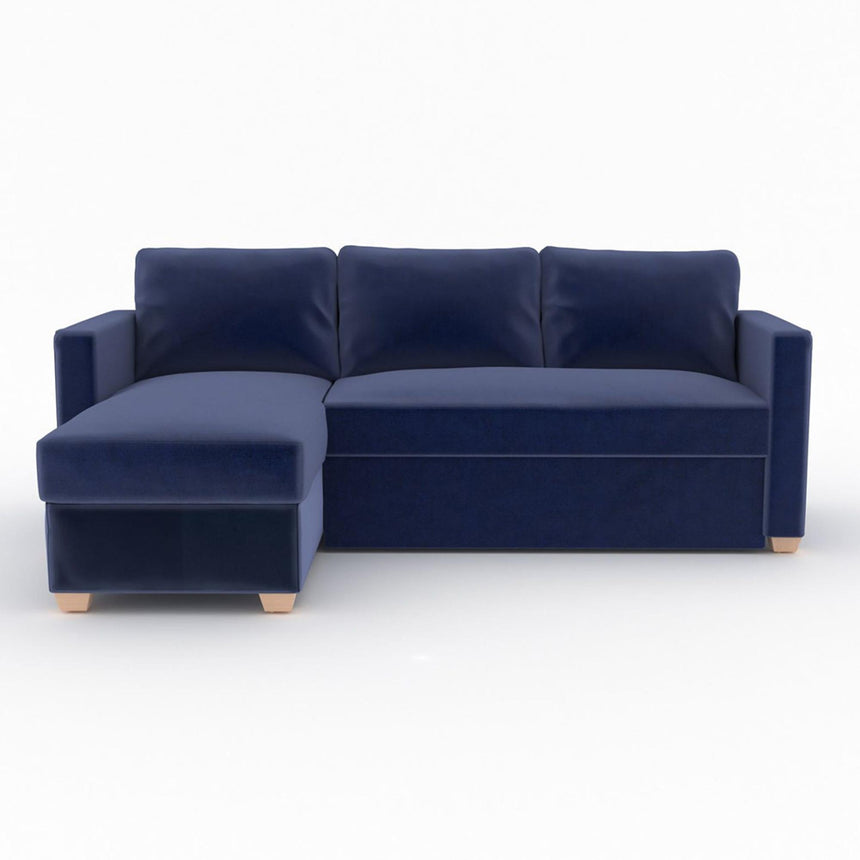 Oscar Sunningdale Midnight Blue Fabric Corner Sofa Bed-4