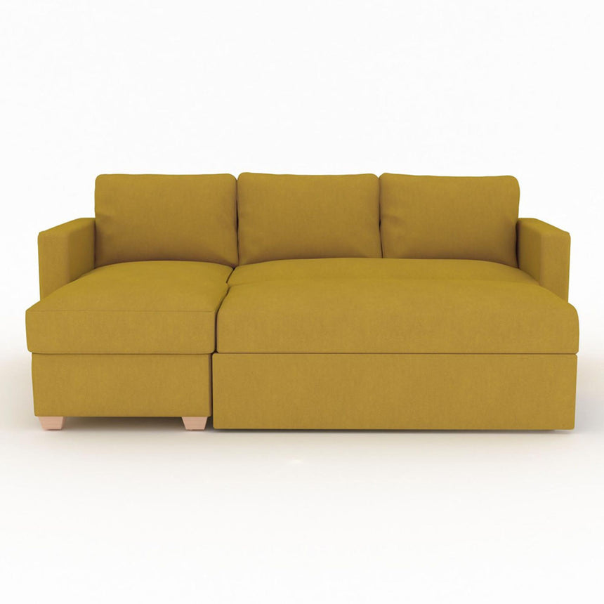 Oscar Sunningdale Saffron Fabric Corner Sofa Bed-2