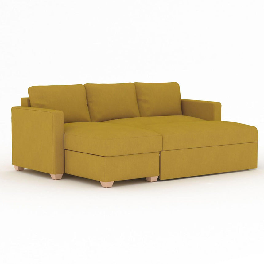 Oscar Sunningdale Saffron Fabric Corner Sofa Bed-3