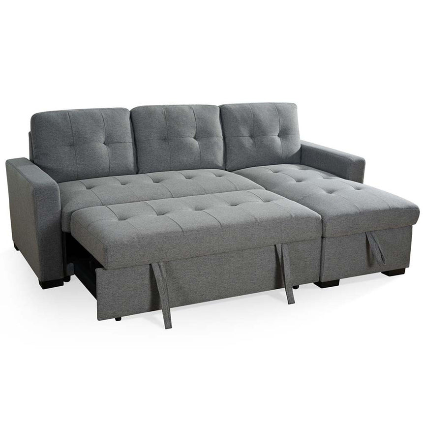 Alder Grey Fabric Pull Out Universal Corner Sofabed-3