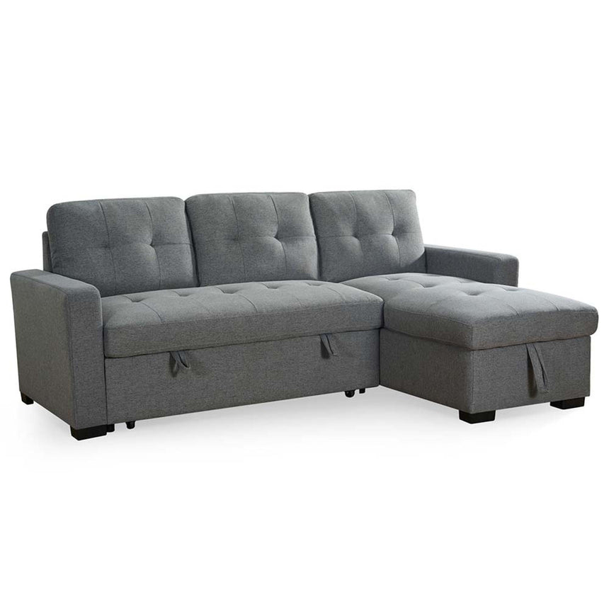 Alder Grey Fabric Pull Out Universal Corner Sofabed-4