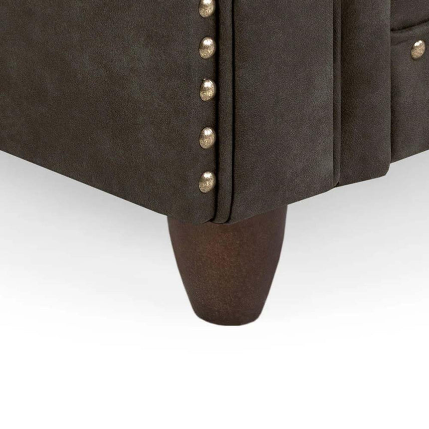 Bella Brown Fabric Large Corner Sofa-4