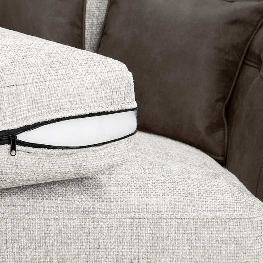 Bella Brown Fabric Large Corner Sofa-5