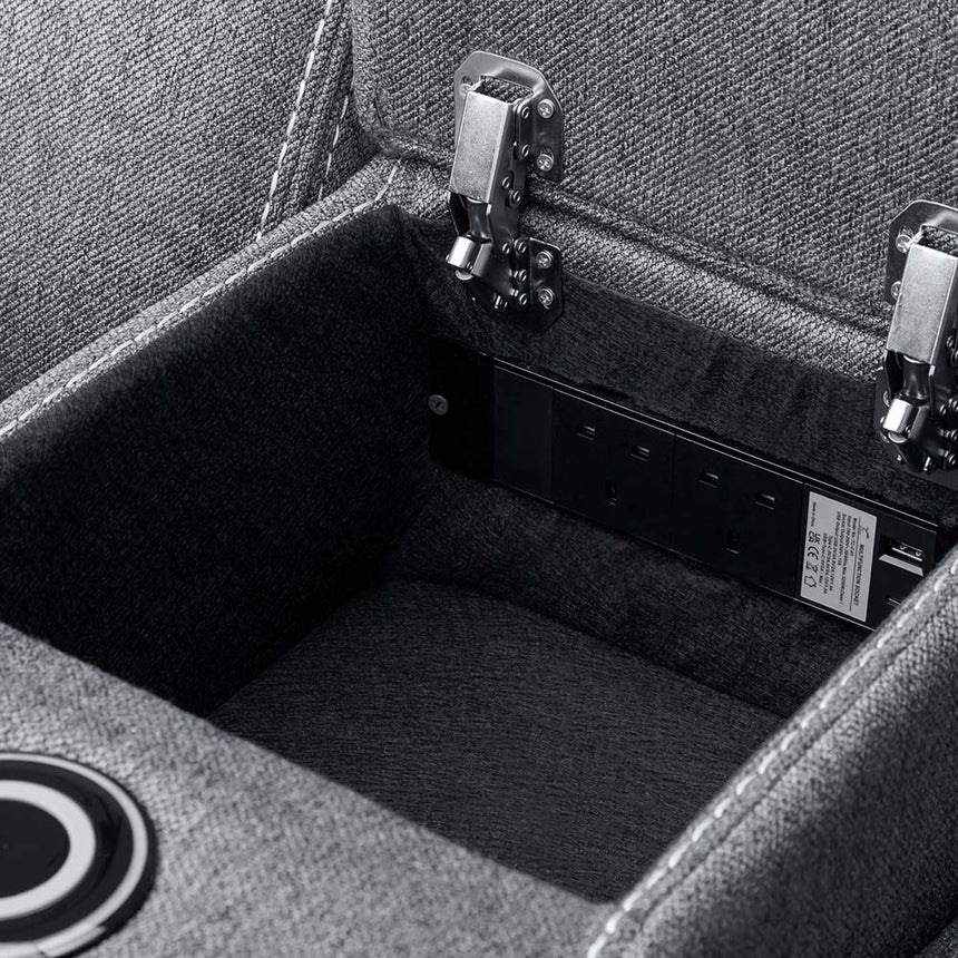 Galaxy Tech Grey Fabric 2 Seater Sofa-6