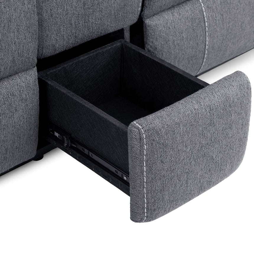 Galaxy Tech Grey Fabric 2 Seater Sofa-7