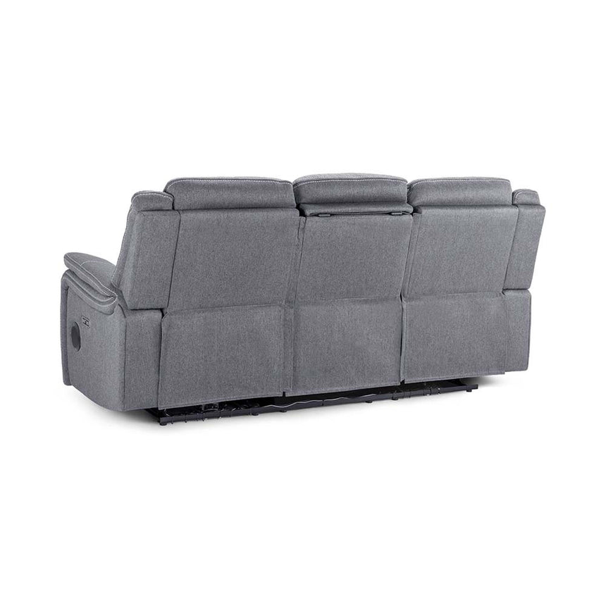Galaxy Tech Grey Fabric 3 Seater Sofa-3