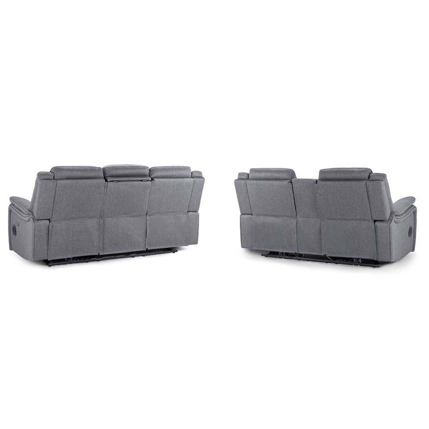 Galaxy Tech Grey Fabric 3+2 Seater Sofa Set-3