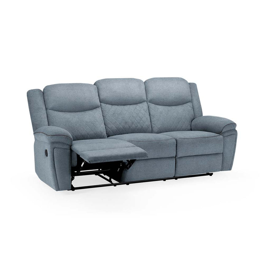 Myra Grey Fabric Recliner 3 Seater Sofa-3