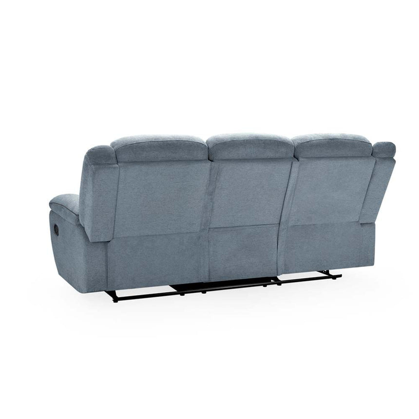 Myra Grey Fabric Recliner 3 Seater Sofa-4