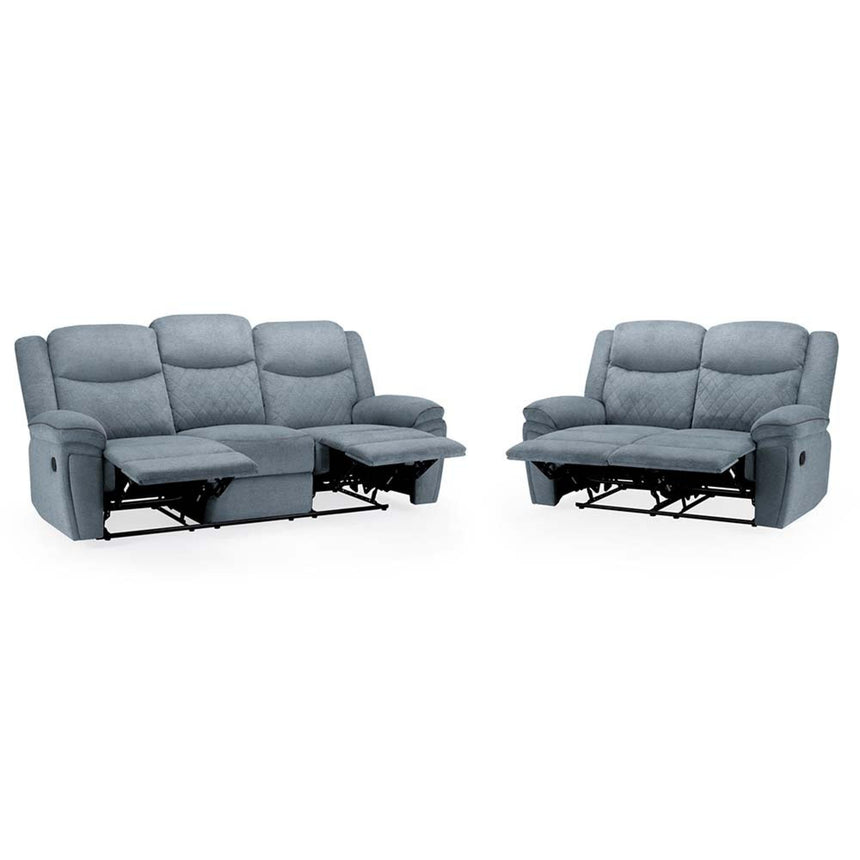 Myra Grey Fabric Recliner 3+2 Seater Sofa Set-2