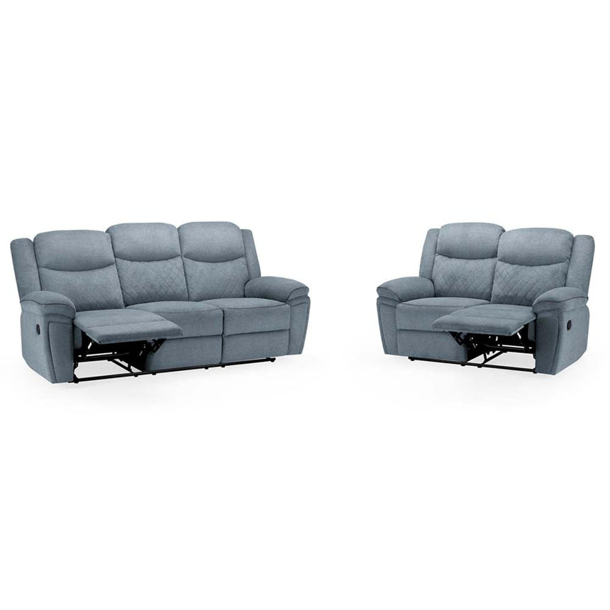 Myra Grey Fabric Recliner 3+2 Seater Sofa Set-3