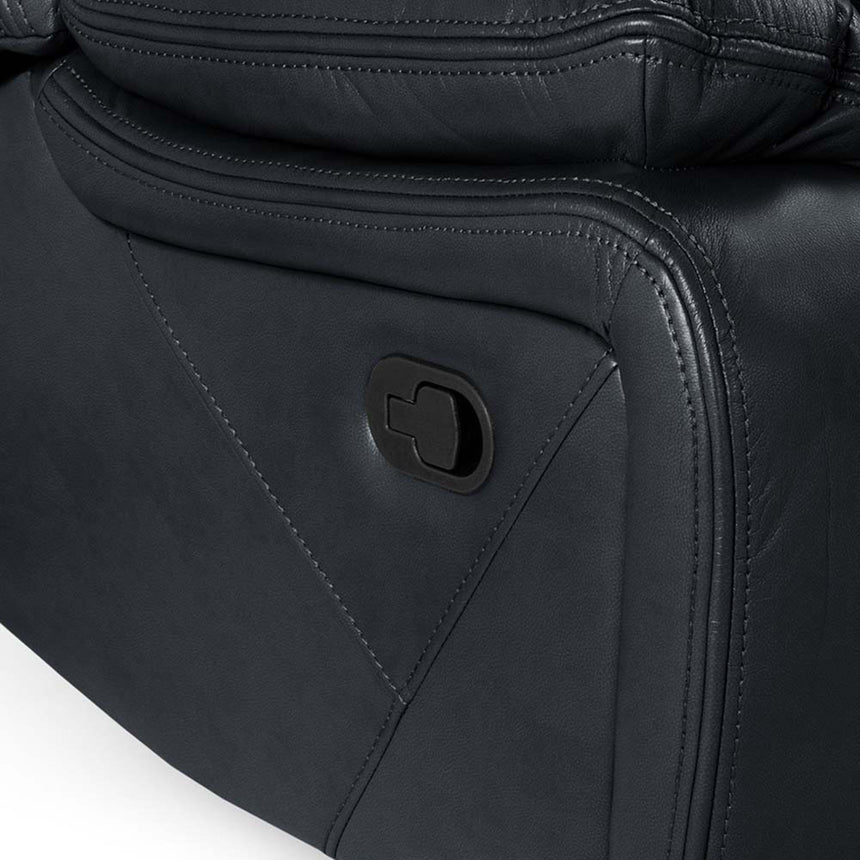 Novie Black Faux Leather 2 Seater Sofa-5