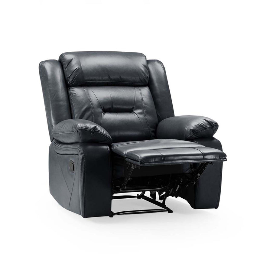 Novie Black Faux Leather Armchair-2
