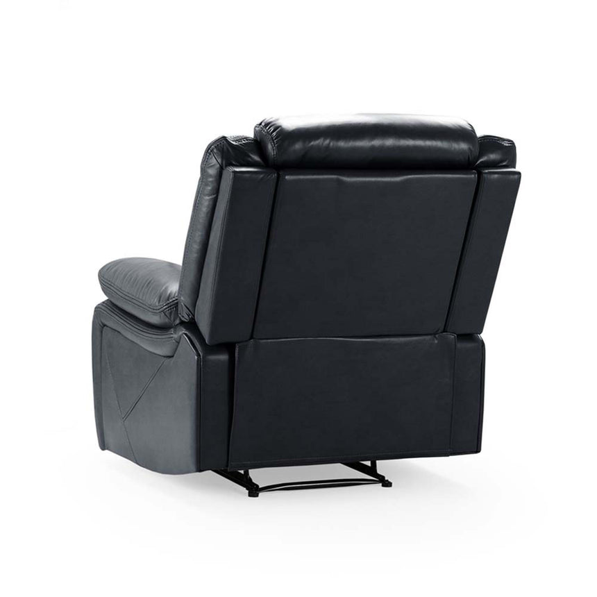Novie Black Faux Leather Armchair-3