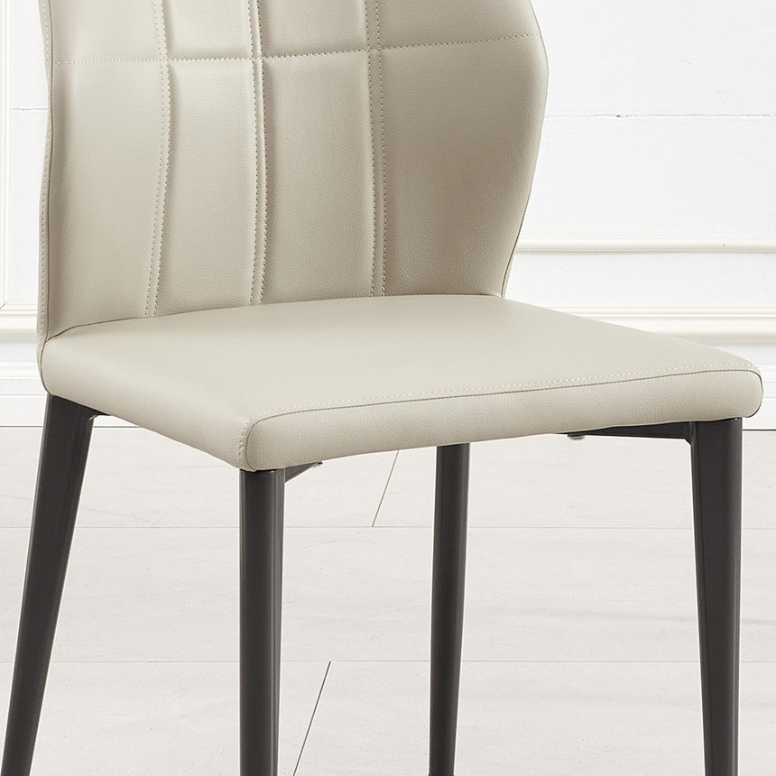 Harrow Taupe Leather Dining Chair-4