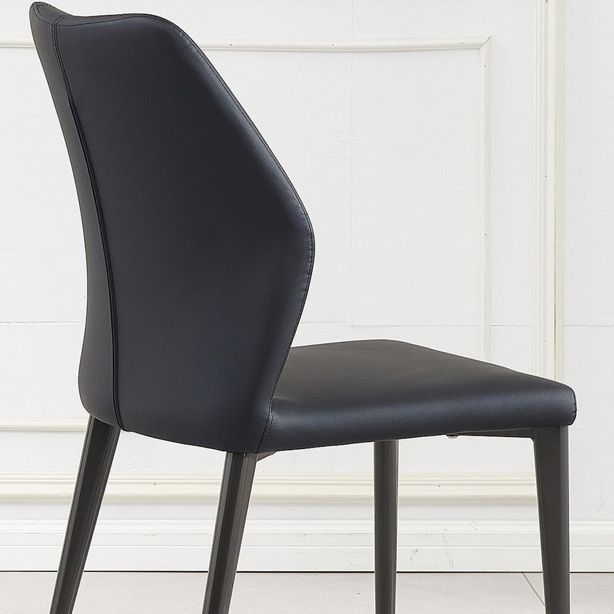 Harrow Black Leather Dining Chair-8