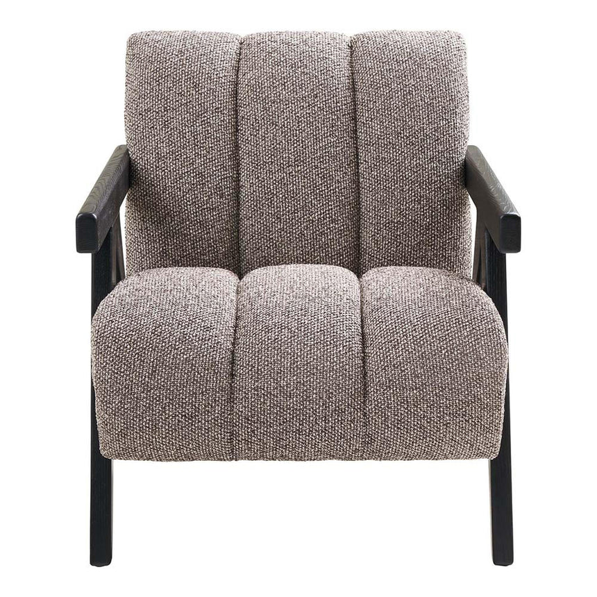 Florence Brown Fabric Lounge Armchair-2