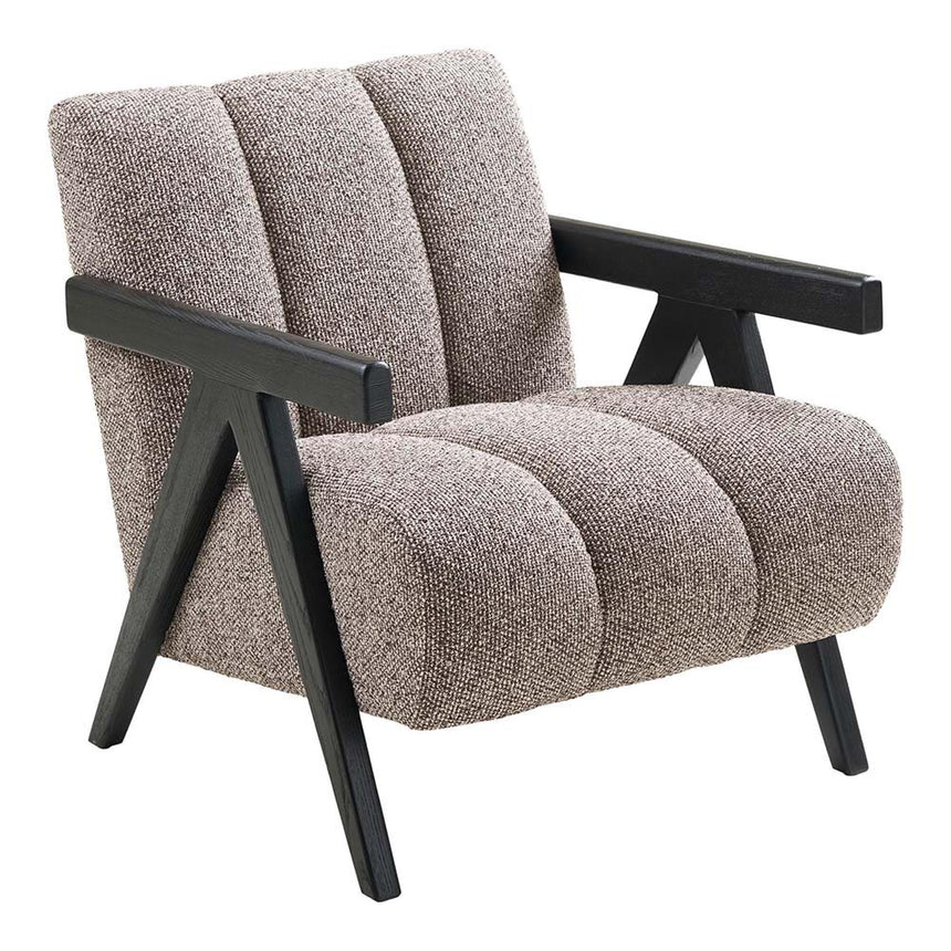 Florence Brown Fabric Lounge Armchair-3