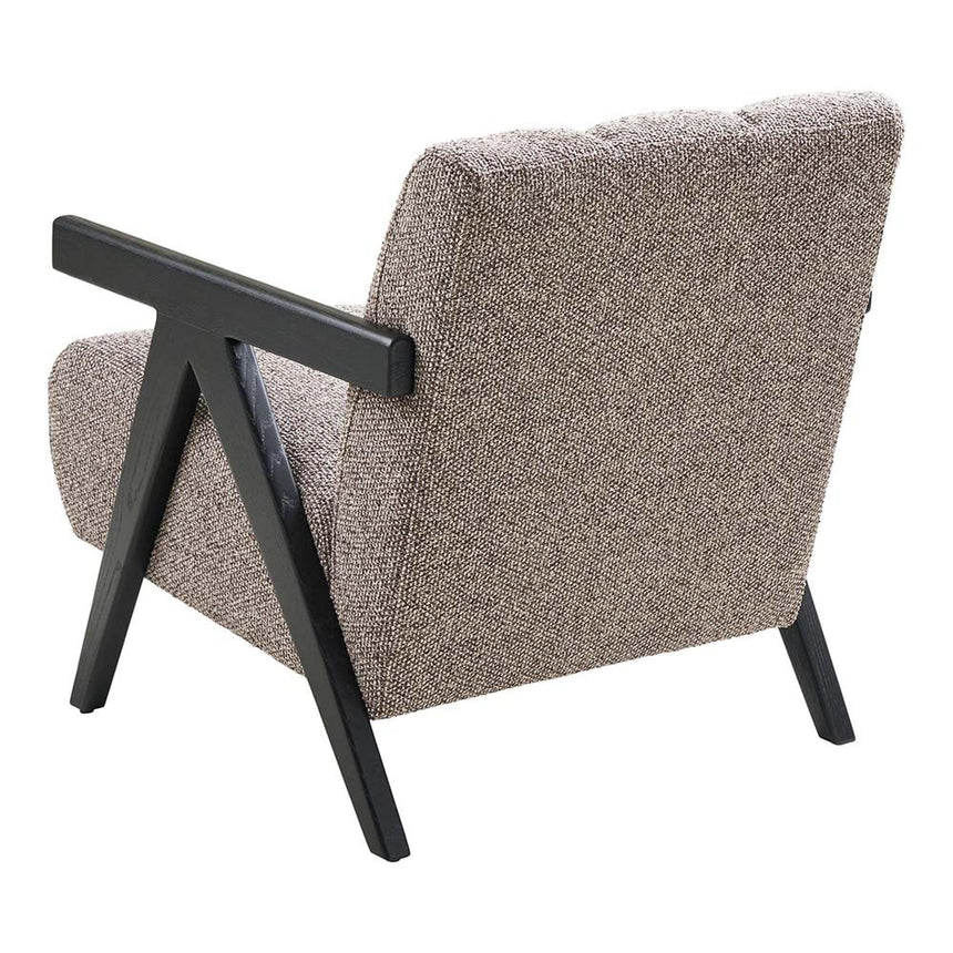 Florence Brown Fabric Lounge Armchair-5