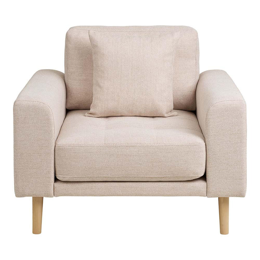 Lido Sand Fabric Lounge Armchair-2