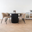 Boavista Dark Wood 8 Seater Oval Double Pedestal Dining Table - 210cm-6