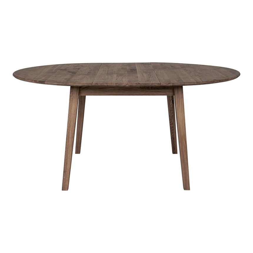 Metz Smoked Oak 4-6 Seater Extending Oval Dining Table - 118cm-158cm-6