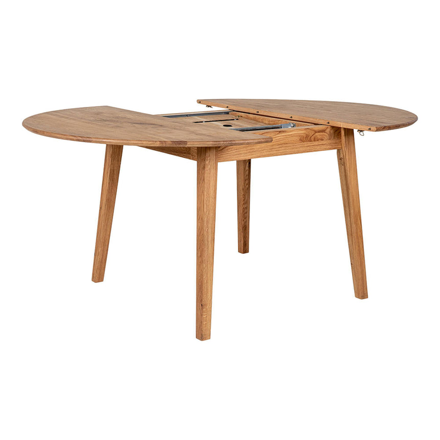 Metz Oak 4-6 Seater Extending Oval Dining Table - 118cm-158cm-2