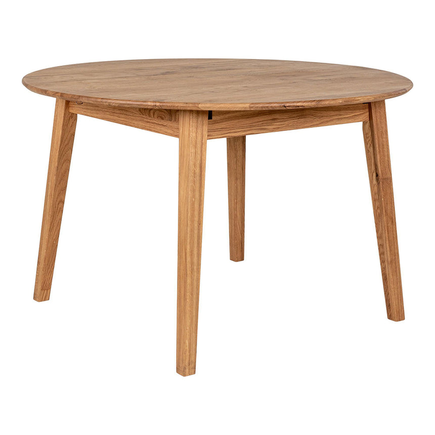 Metz Oak 4-6 Seater Extending Oval Dining Table - 118cm-158cm-4