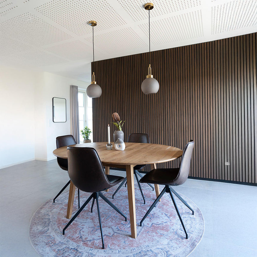 Metz Oak 4-6 Seater Extending Oval Dining Table - 118cm-158cm-7