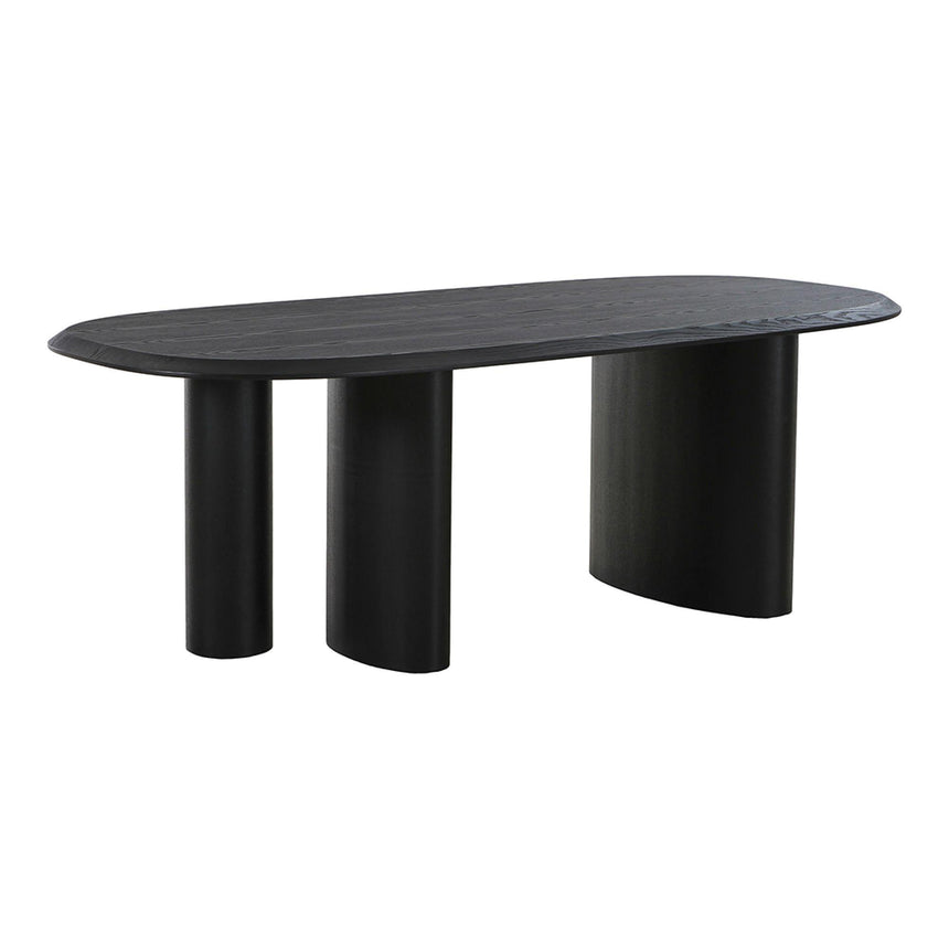 Tirano Black 8 Seater Pedestal Dining Table - 220cm-2