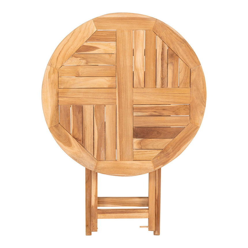 Oviedo Natural Teak Wood Round Bar Table-2